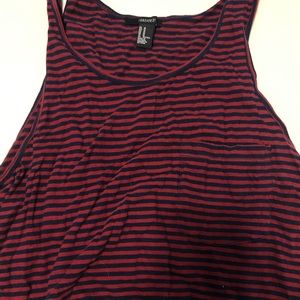 Navy and Red Crop Top Tank Top